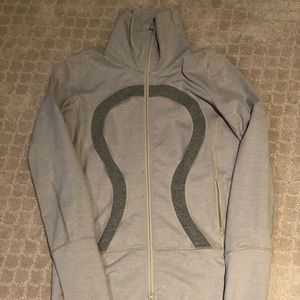 Lululemon zip front jacket oatmeal size 8